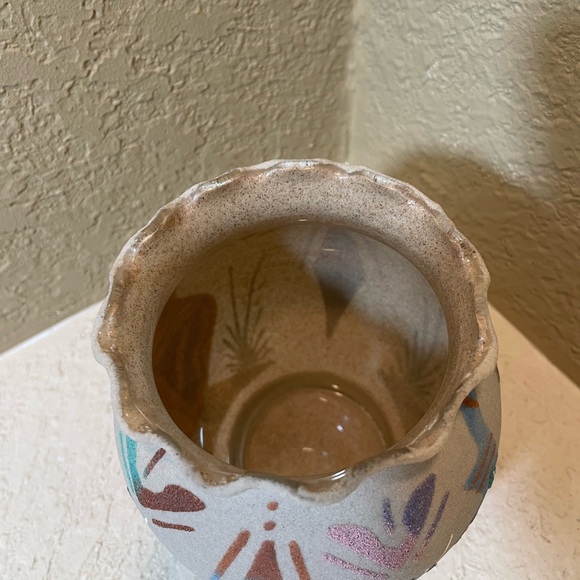 Navajo-Bingo Smith signed Sand Art Vase - Picture 4 of 7